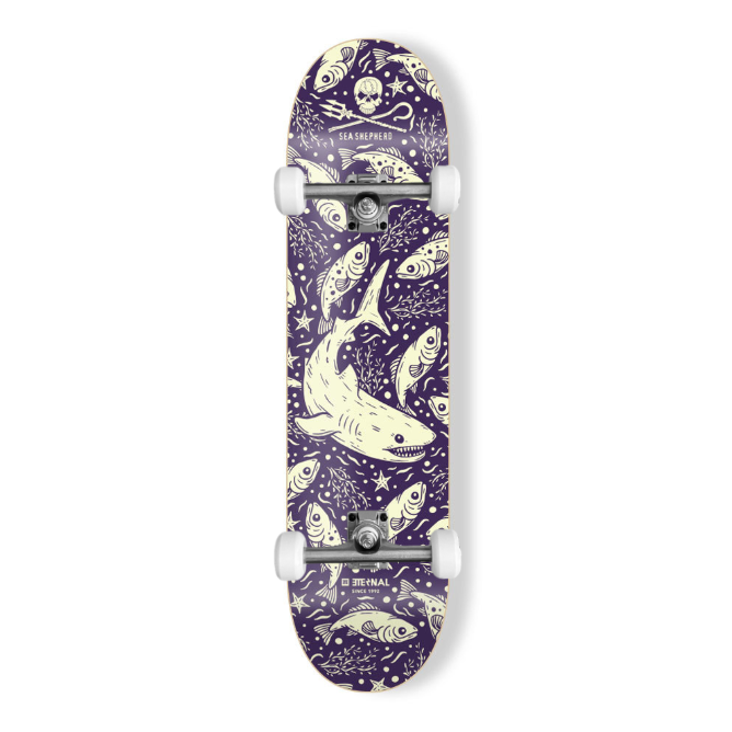 ETERNAL - Eternal x Sea Shepherd skateboard Complete Tiger Shark 8.5"
