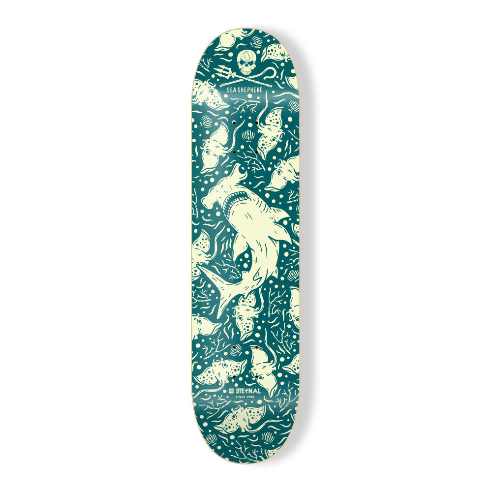 ETERNAL - Eternal x Sea Shepherd Hammerhead Shark skateboard deck 7.75"