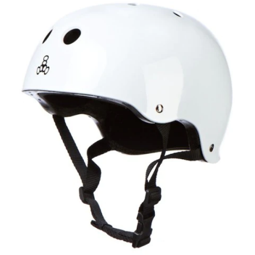 TRIPLE 8 - SKATE HELMET SS WHITE GLOSS