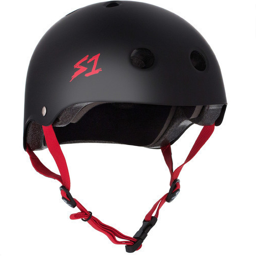S-ONE - Helmet Lifer Black Matte/Red Straps